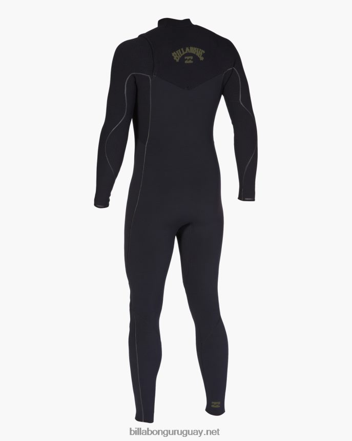 Traje de neopreno completo con cremallera en el pecho de 3/2 hornos hombres negro DR6844878 Billabong