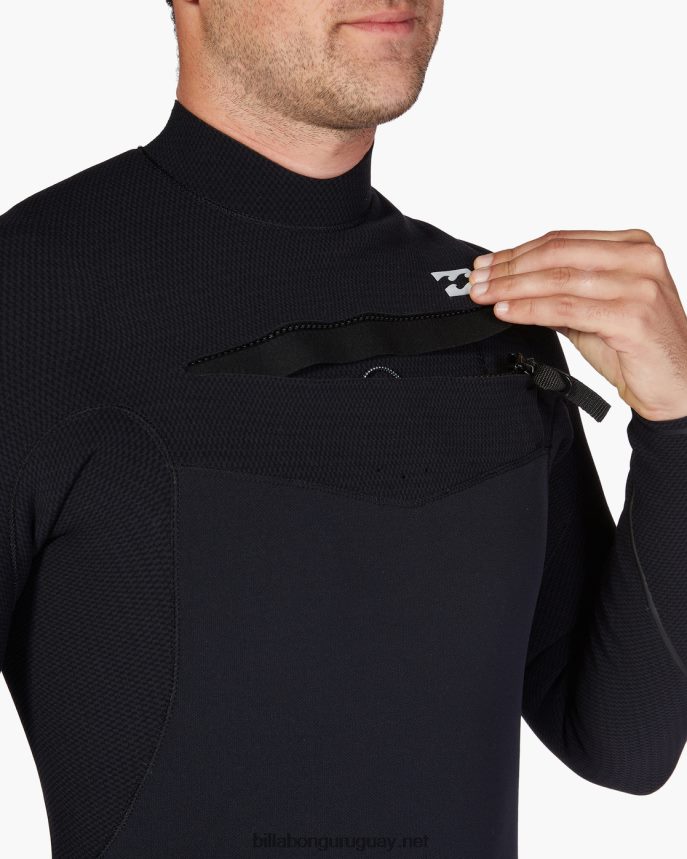 Traje de neopreno completo con cremallera en el pecho de 3/2 hornos hombres negro DR6844878 Billabong