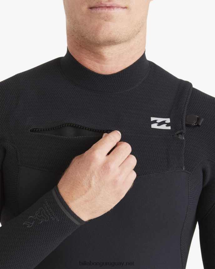 Traje de neopreno completo con cremallera en el pecho de 3/2 hornos hombres negro DR6844878 Billabong