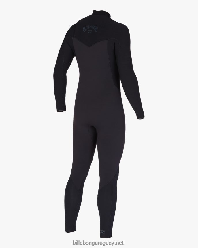 Traje de neopreno completo con cremallera en el pecho de 3/2 vueltas hombres negro DR6844871 Billabong