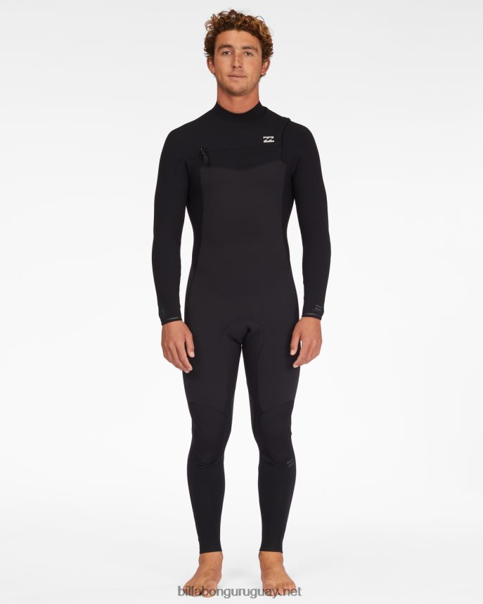 Traje de neopreno completo con cremallera en el pecho de 3/2 vueltas hombres negro DR6844871 Billabong