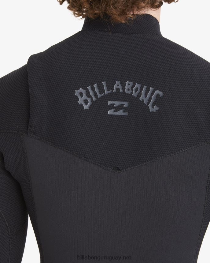 Traje de neopreno completo con cremallera en el pecho de 3/2 vueltas hombres negro DR6844871 Billabong