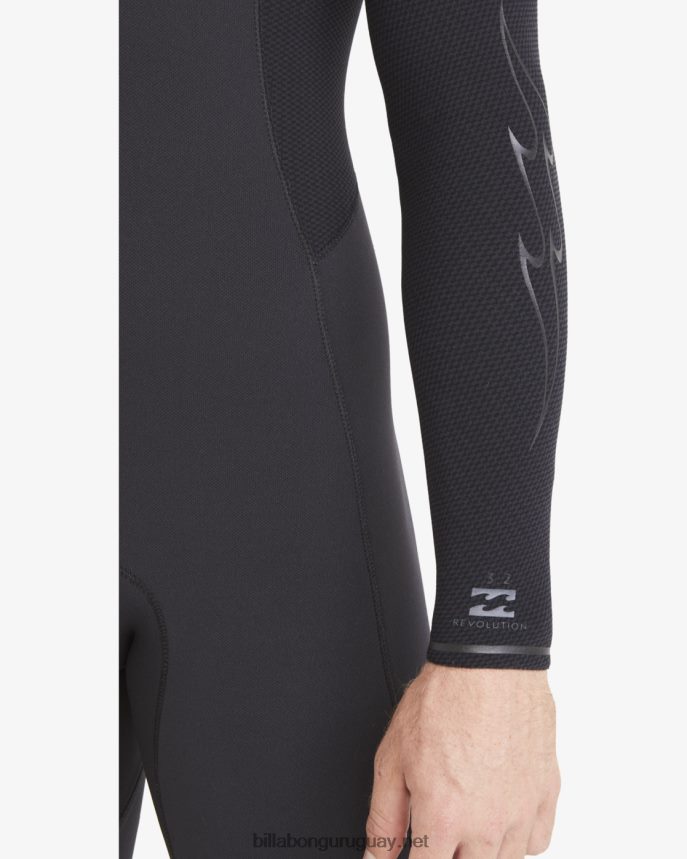 Traje de neopreno completo con cremallera en el pecho de 3/2 vueltas hombres negro DR6844871 Billabong