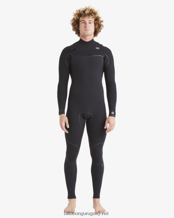 Traje de neopreno completo con cremallera en el pecho de 4/3 hornos hombres negro DR6844876 Billabong