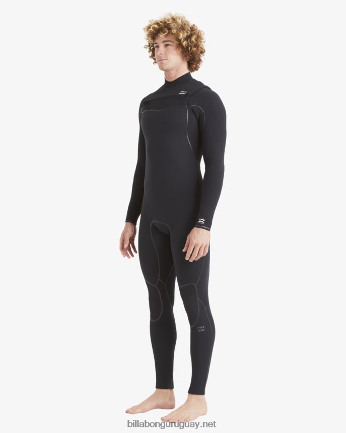 Traje de neopreno completo con cremallera en el pecho de 4/3 hornos hombres negro DR6844876 Billabong