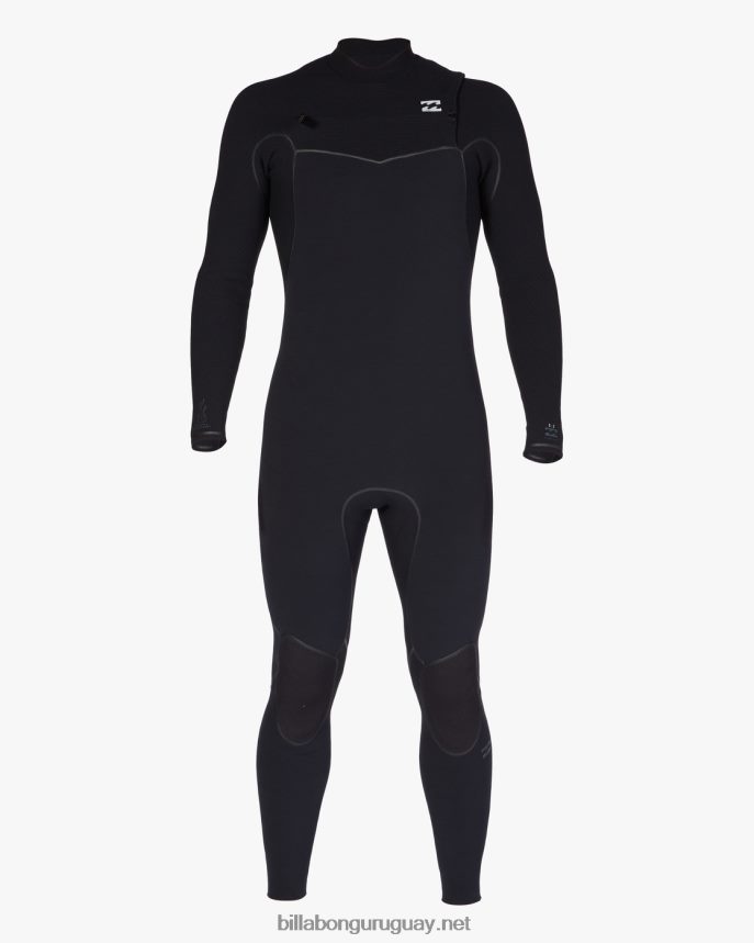 Traje de neopreno completo con cremallera en el pecho de 4/3 hornos hombres negro DR6844876 Billabong