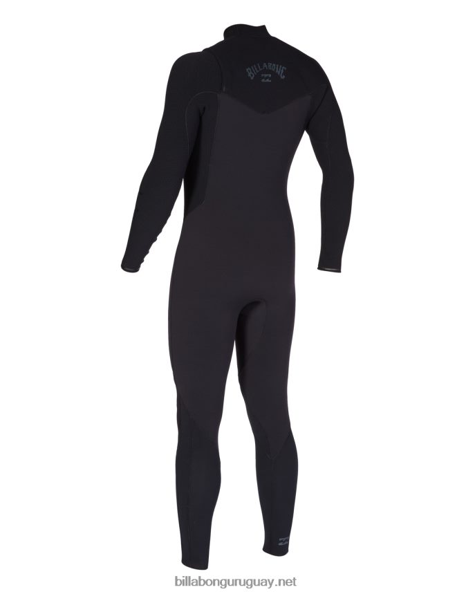Traje de neopreno completo con cremallera en el pecho de 4/3 revoluciones hombres negro DR6844870 Billabong