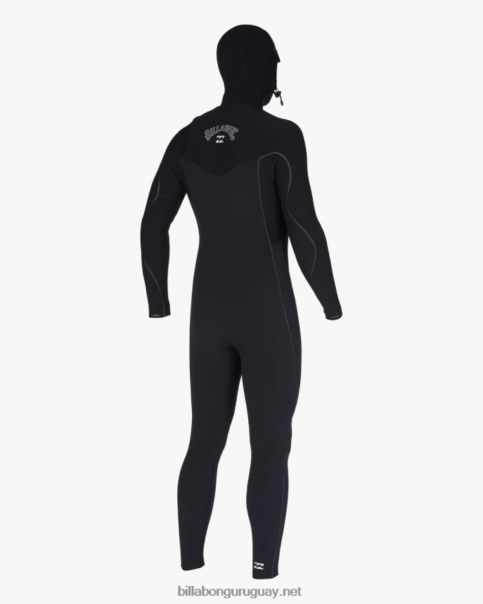 Traje de neopreno completo con cremallera en el pecho y capucha de 4/3 hornos comp hombres negro DR6844879 Billabong