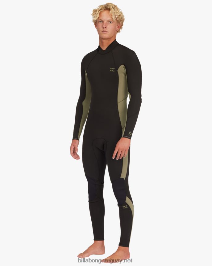 Traje de neopreno completo con cremallera trasera absoluta 3/2 hombres militar DR6844895 Billabong