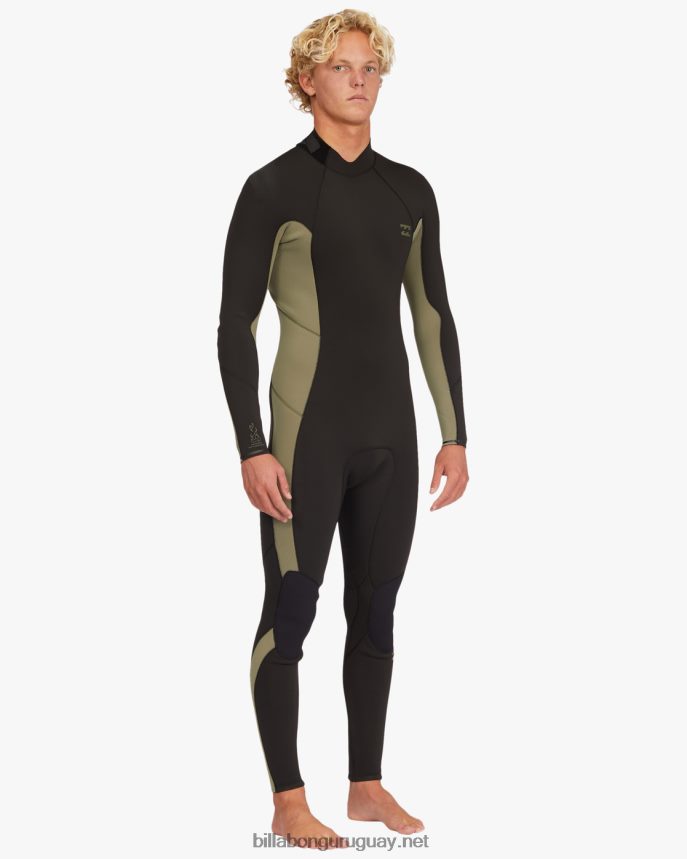 Traje de neopreno completo con cremallera trasera absoluta 3/2 hombres militar DR6844895 Billabong