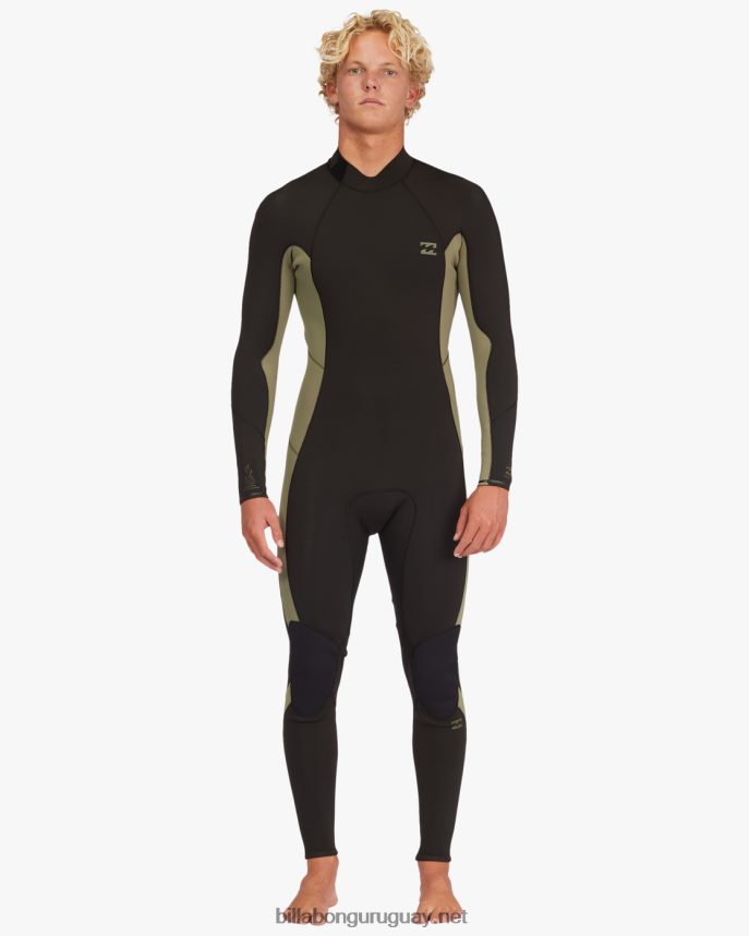 Traje de neopreno completo con cremallera trasera absoluta 3/2 hombres militar DR6844895 Billabong