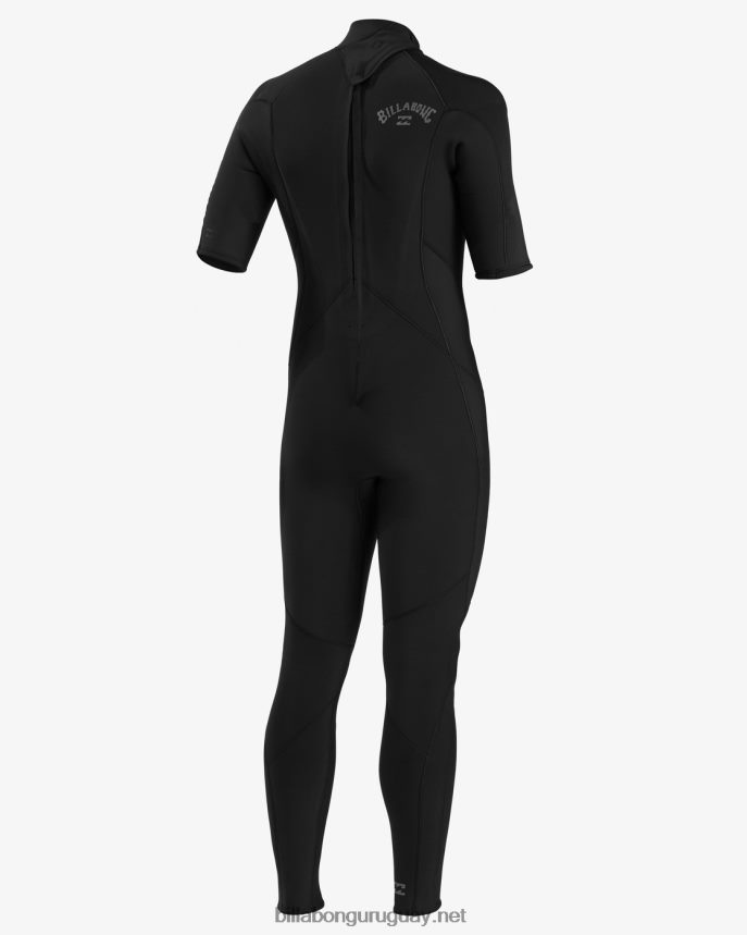 Traje de neopreno completo de manga corta con cremallera trasera absoluta 2/2 hombres negro DR6844888 Billabong