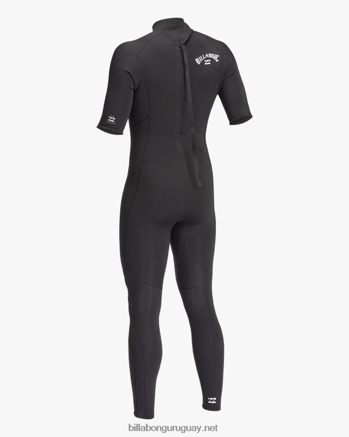 Traje de neopreno completo de manga corta con cremallera trasera absoluta 2/2 hombres negro DR6844896 Billabong