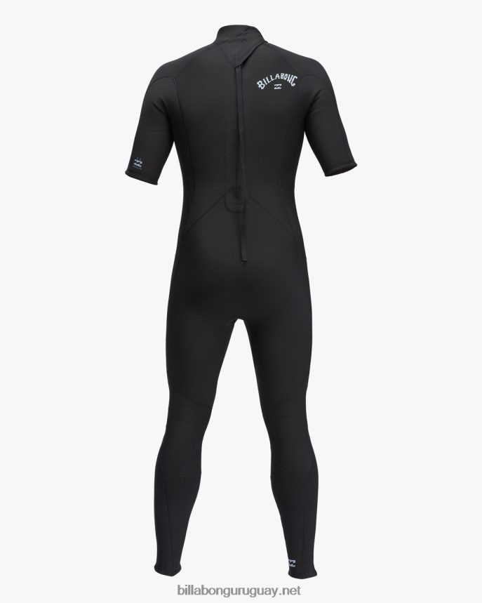 Traje de neopreno completo de manga corta con cremallera trasera absoluta 2/2 hombres negro DR6844903 Billabong