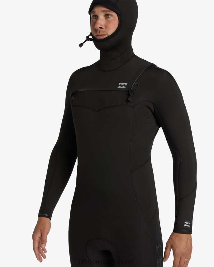 Traje de neopreno con capucha y cremallera absoluta en el pecho 5/4 hombres negro DR6844880 Billabong