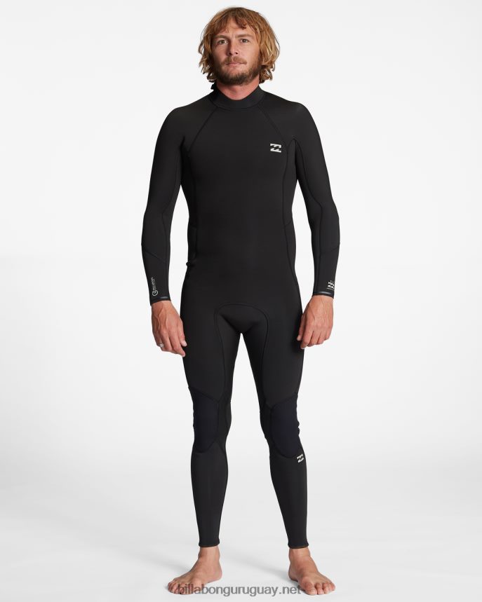Traje de neopreno con cremallera trasera absoluta de 3/2 mm hombres negro DR6844891 Billabong