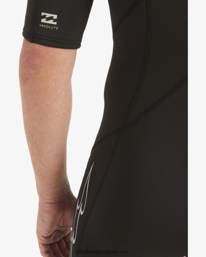Traje de primavera de manga corta con cremallera trasera absoluta 2/2 hombres negro DR6844904 Billabong