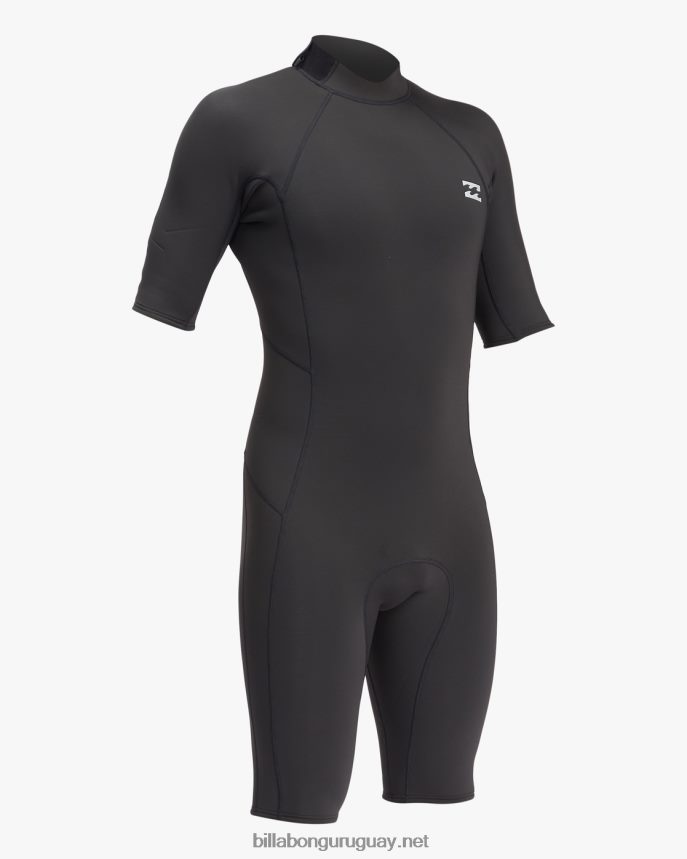 Traje de primavera de manga corta con cremallera trasera absoluta 2/2 hombres negro DR6844904 Billabong