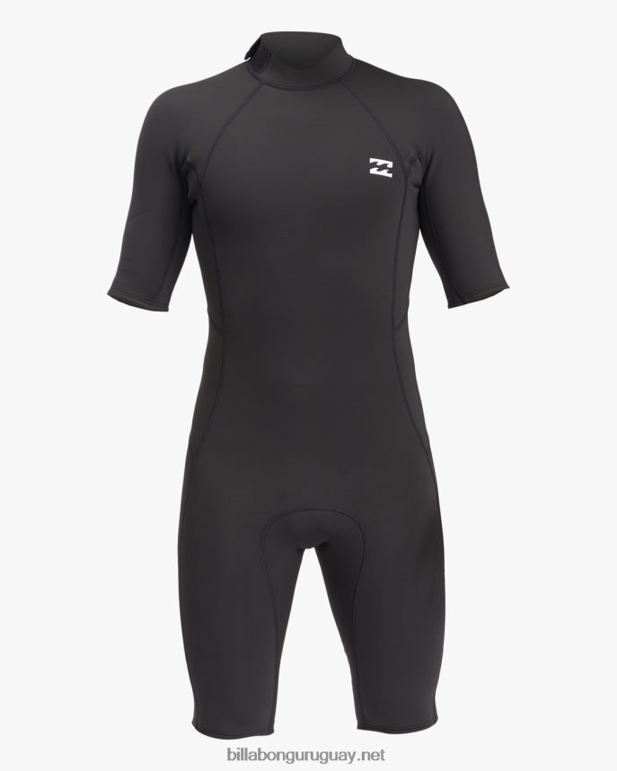 Traje de primavera de manga corta con cremallera trasera absoluta 2/2 hombres negro DR6844904 Billabong