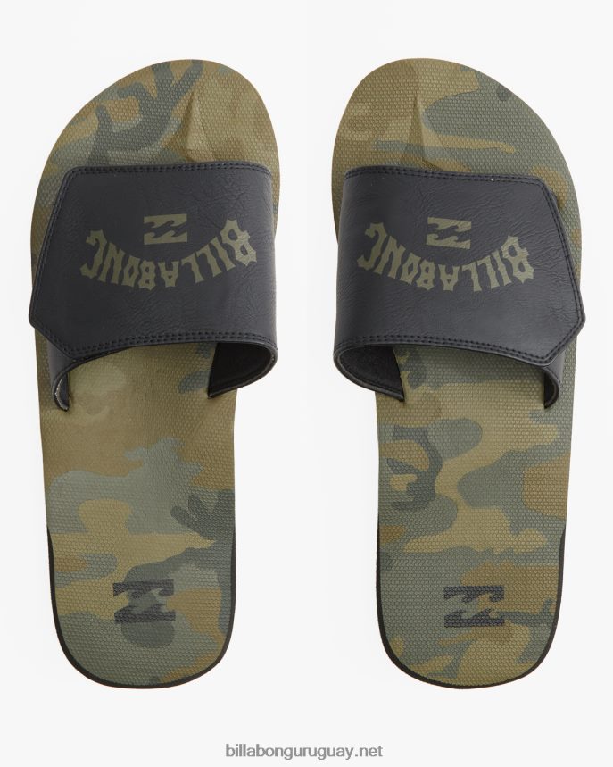 sandalias con estampado de impacto todo el día hombres camuflaje militar DR6844789 Billabong