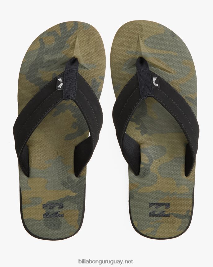 sandalias sin cordones con estampado de impacto todo el día hombres camuflaje militar DR6844764 Billabong