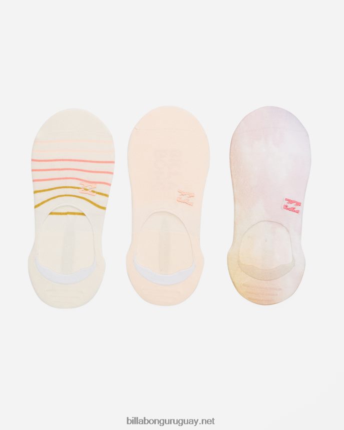 Pack de 3 calcetines invisibles tie-dyed safari nights mujer rosa DR68442412 Billabong