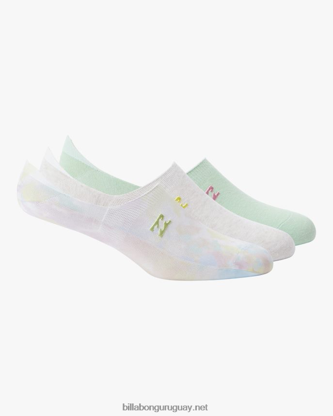 Rainbow tide paquete de 3 calcetines invisibles mujer multi DR68442414 Billabong