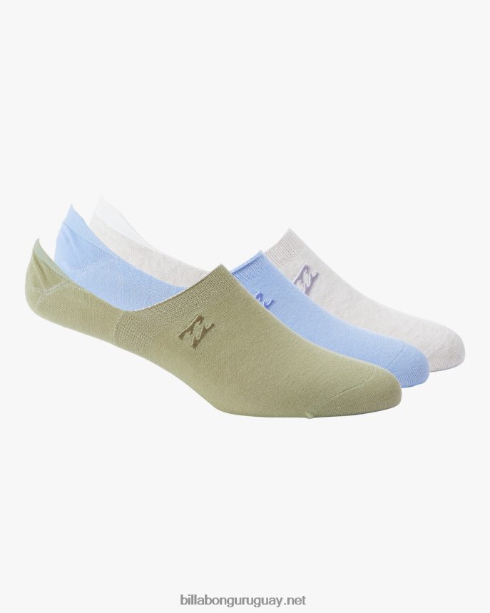 paquete de 3 calcetines invisibles básicos mujer azul DR68442456 Billabong