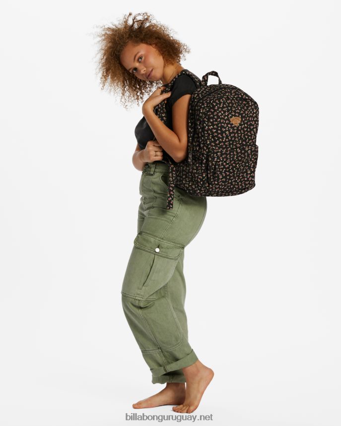 Mochila de lona Schools Out mujer guijarro negro DR68442447 Billabong