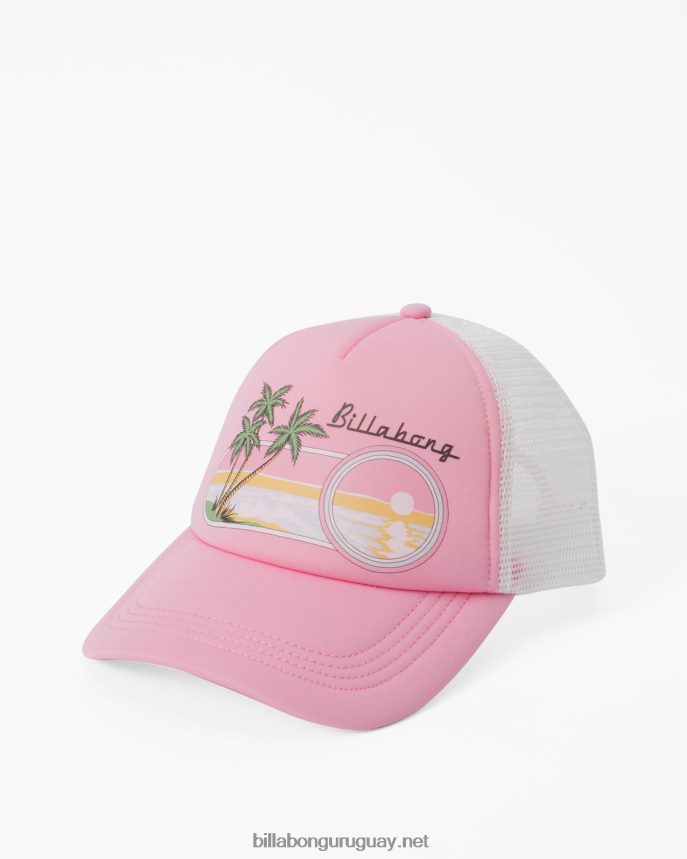a través de las olas gorra de camionero mujer guiño rosa DR68442465 Billabong