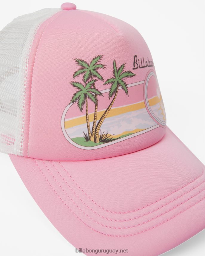 a través de las olas gorra de camionero mujer guiño rosa DR68442465 Billabong