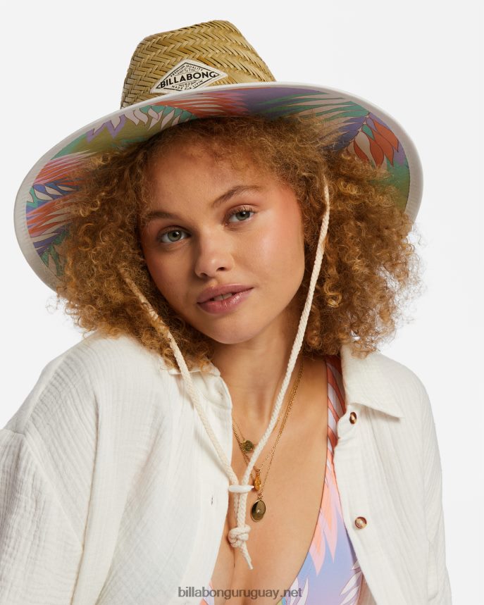 sombrero de socorrista de paja tipton mujer brisa lila DR68442431 Billabong