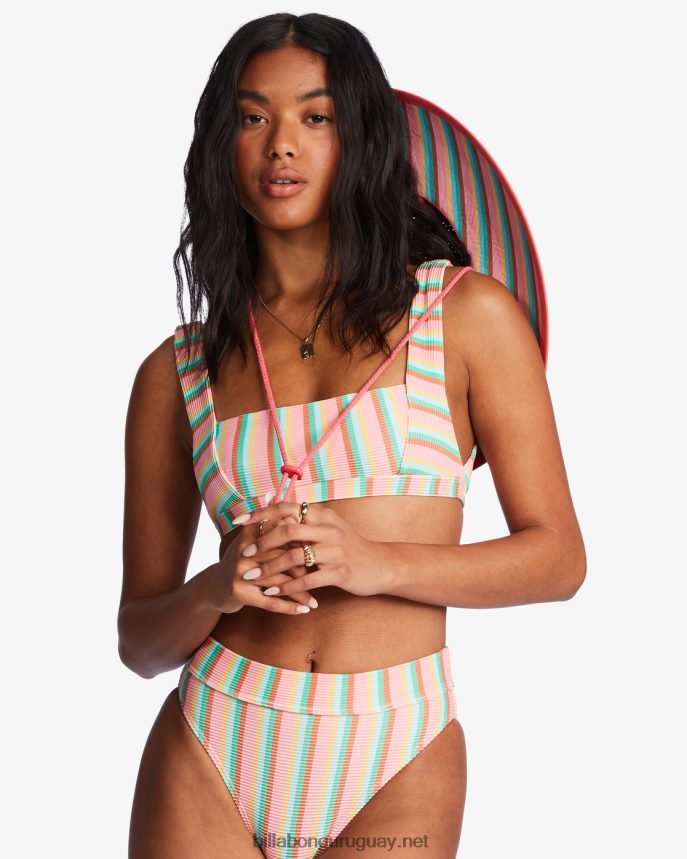 sombrero de socorrista de paja tipton mujer guiño rosa DR68442462 Billabong