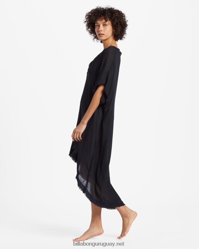 Encubrimiento de playa midi de Found Love mujer guijarro negro DR68441328 Billabong