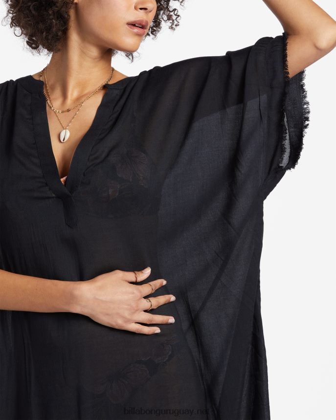 Encubrimiento de playa midi de Found Love mujer guijarro negro DR68441328 Billabong