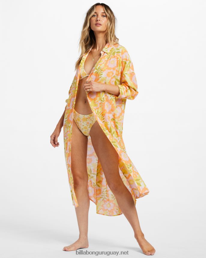 camiseta midi de ensueño con luz diurna pareo de baño mujer piel de naranja DR68441336 Billabong