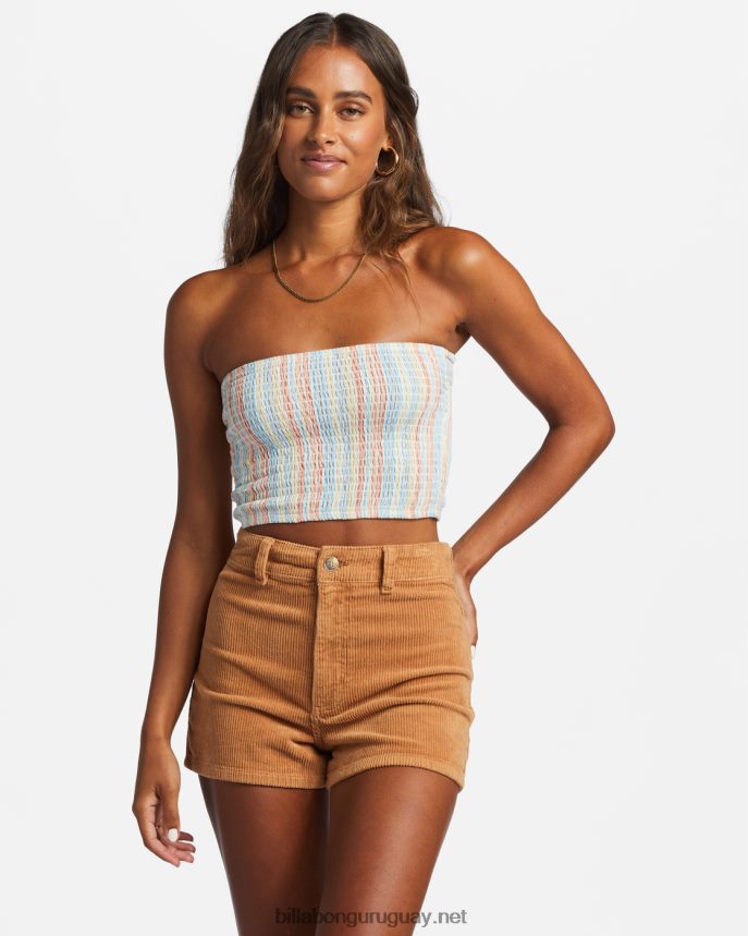 mantenlo simple top corto fruncido mujer cristal de sal DR68441755 Billabong