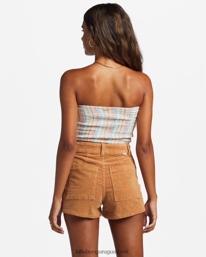 mantenlo simple top corto fruncido mujer cristal de sal DR68441755 Billabong