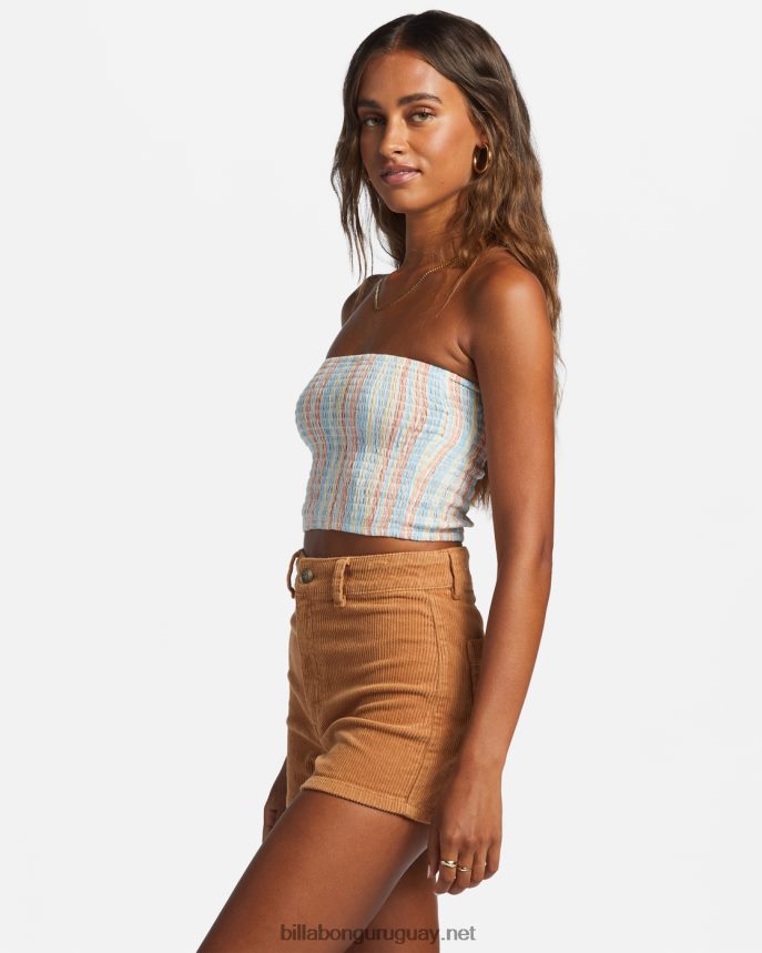 mantenlo simple top corto fruncido mujer cristal de sal DR68441755 Billabong