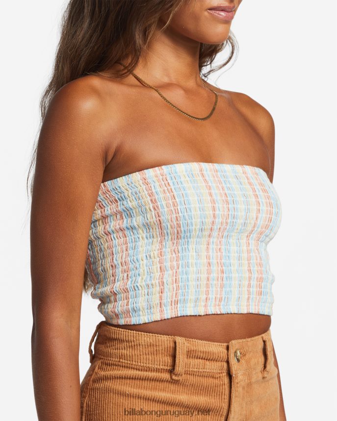 mantenlo simple top corto fruncido mujer cristal de sal DR68441755 Billabong