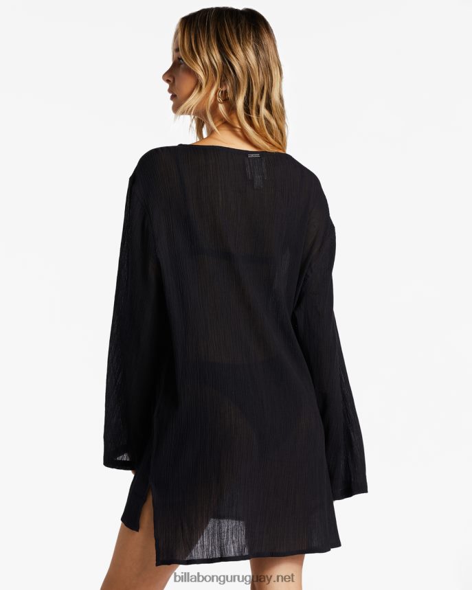 vestido playero de cielo azul mujer guijarro negro DR68441365 Billabong