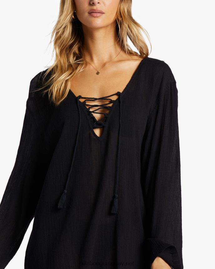 vestido playero de cielo azul mujer guijarro negro DR68441365 Billabong