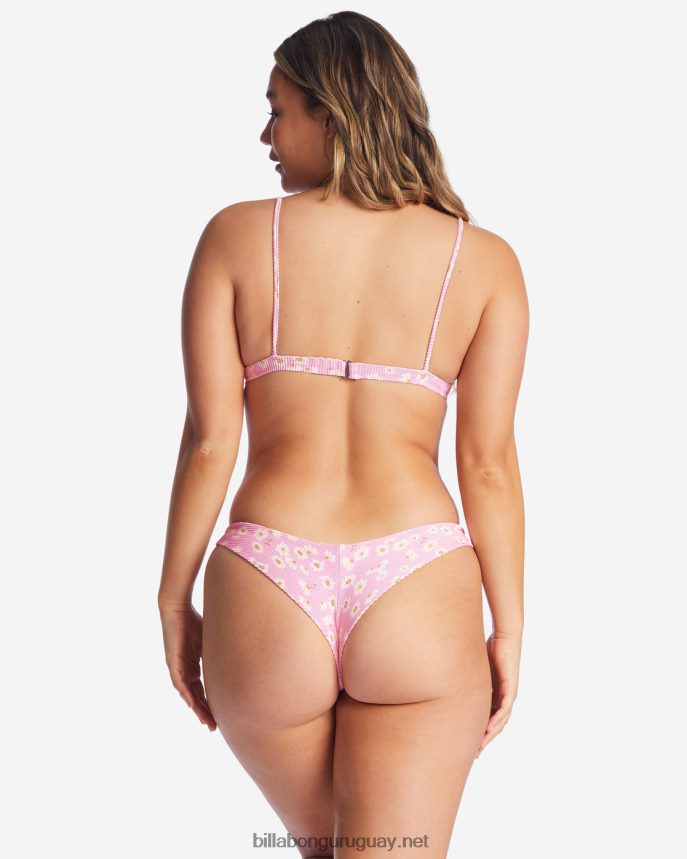 Braguitas de bikini de talle bajo con tanga Daisy Craze mujer mujer Rosa DR68441667 Billabong