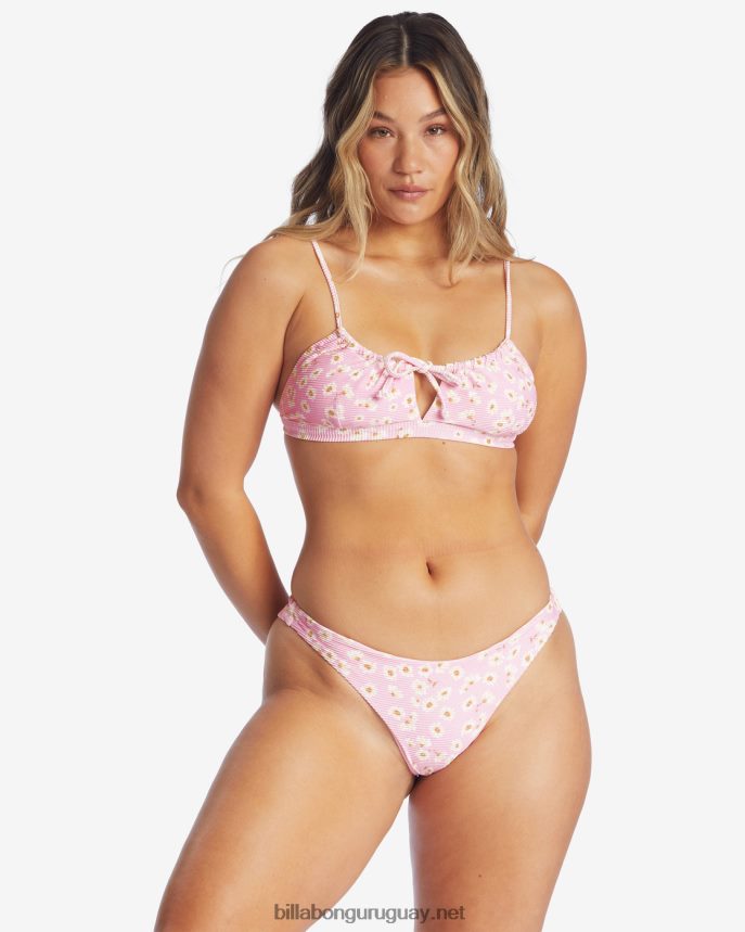 Braguitas de bikini de talle bajo con tanga Daisy Craze mujer mujer Rosa DR68441667 Billabong