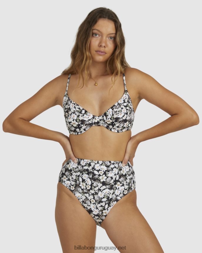 Braguitas de bikini retro altas de Bliss Fall mujer negro DR68441598 Billabong