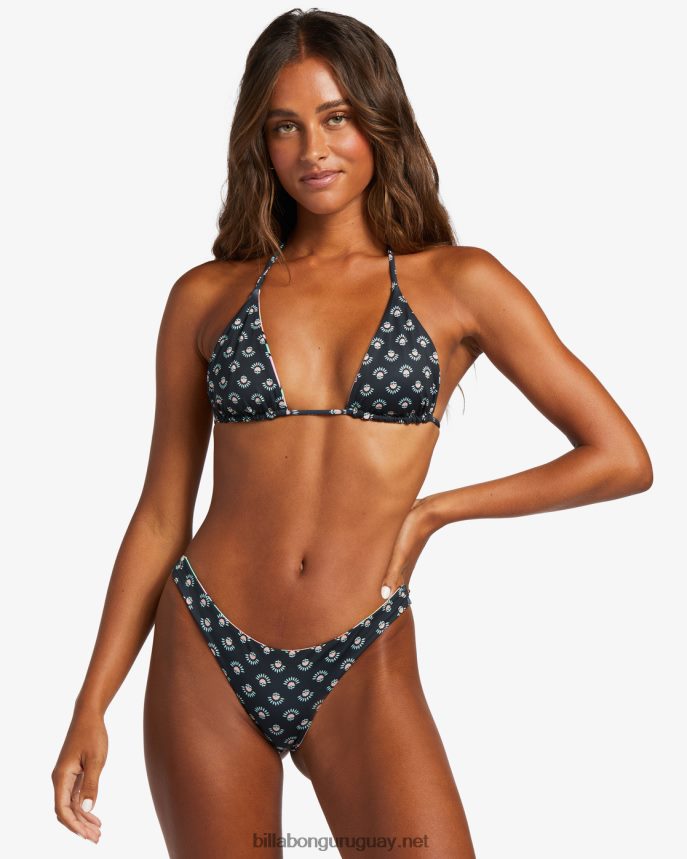 Don\'t trip tanga calzoncillos de bikini diminutos mujer guijarro negro DR68441239 Billabong