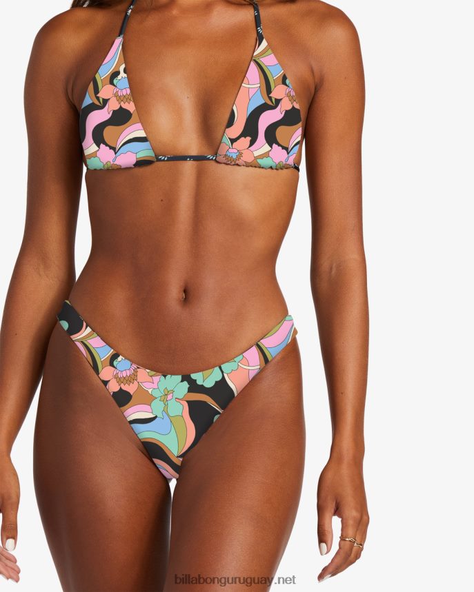 Don\'t trip tanga calzoncillos de bikini diminutos mujer guijarro negro DR68441239 Billabong