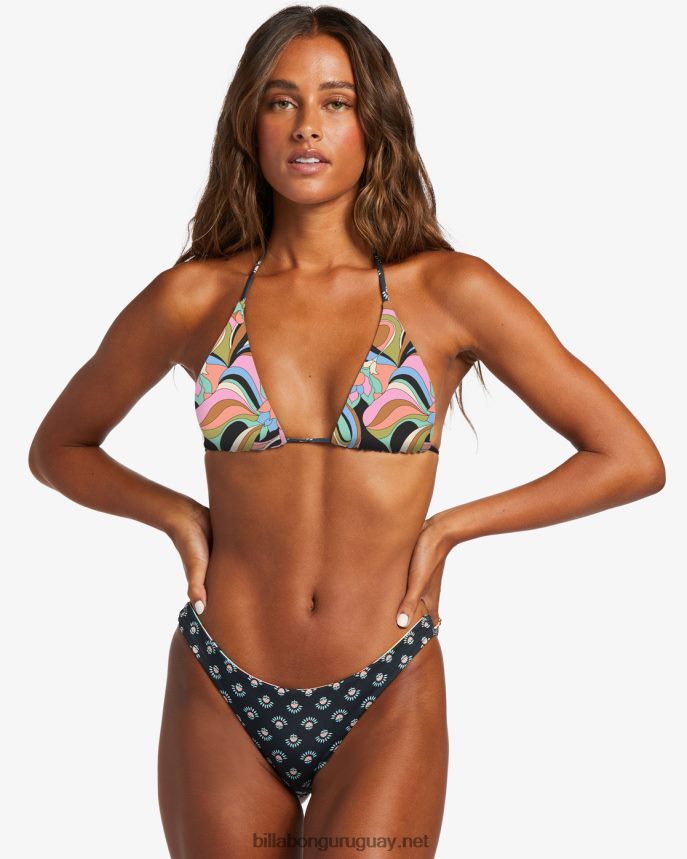Don\'t trip tanga calzoncillos de bikini diminutos mujer guijarro negro DR68441239 Billabong