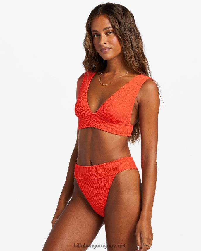 braguitas de bikini altas de verano de aruba mujer aloha rojo DR68441255 Billabong