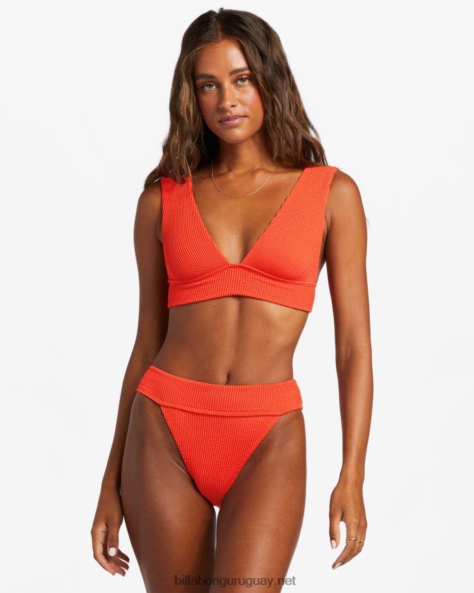 braguitas de bikini altas de verano de aruba mujer aloha rojo DR68441255 Billabong